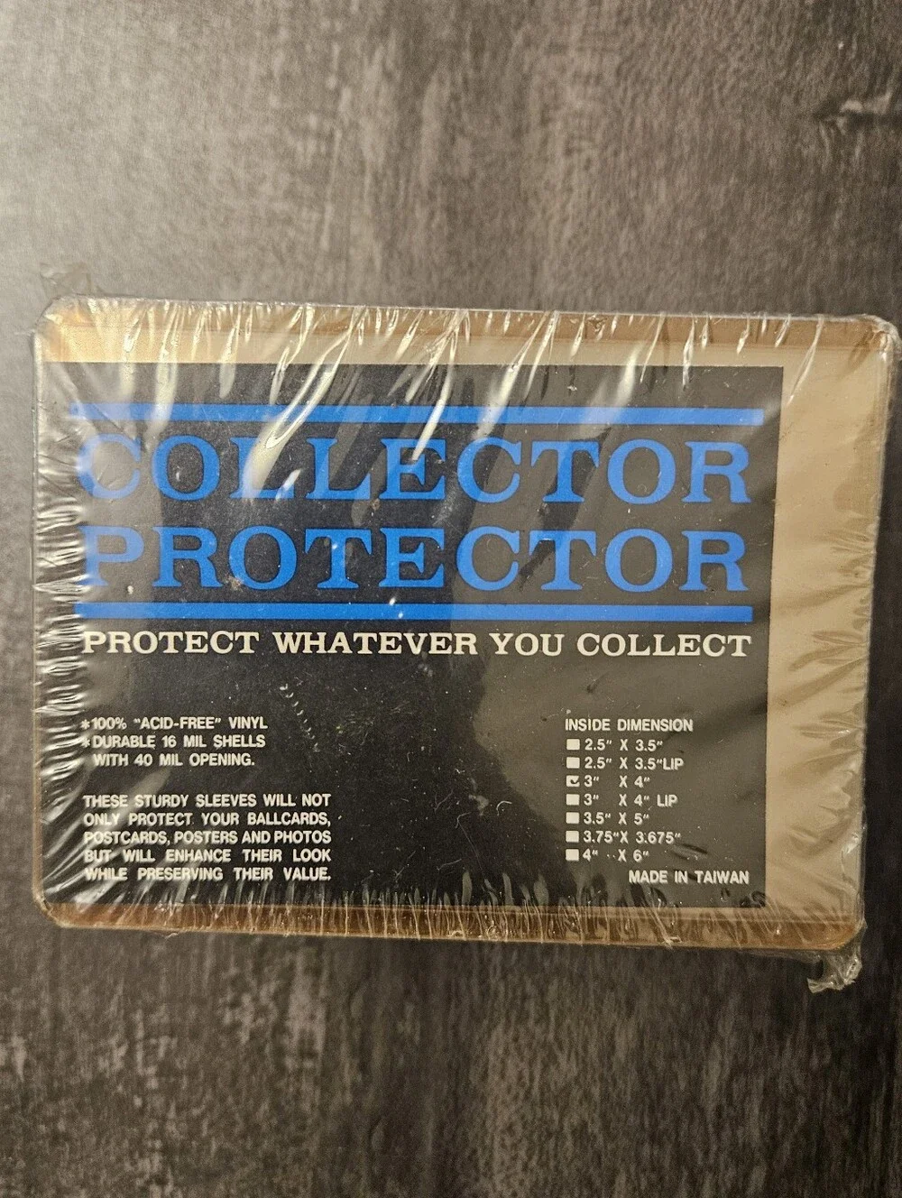 Lot of 2 Vintage Collector Protector Rigid Plastic Sleeves - Acid-Free